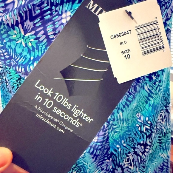 Miraclesuit Love Knot Tankini Top – Blue Curacao – Size 10 – NWT - Picture 5 of 6